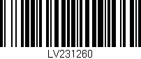 Código de barras (EAN, GTIN, SKU, ISBN): 'LV231260'