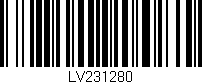 Código de barras (EAN, GTIN, SKU, ISBN): 'LV231280'