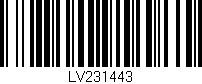 Código de barras (EAN, GTIN, SKU, ISBN): 'LV231443'
