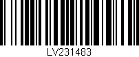 Código de barras (EAN, GTIN, SKU, ISBN): 'LV231483'