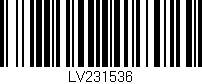 Código de barras (EAN, GTIN, SKU, ISBN): 'LV231536'