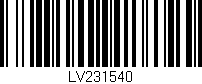 Código de barras (EAN, GTIN, SKU, ISBN): 'LV231540'