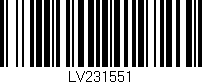 Código de barras (EAN, GTIN, SKU, ISBN): 'LV231551'