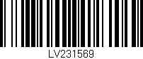 Código de barras (EAN, GTIN, SKU, ISBN): 'LV231569'