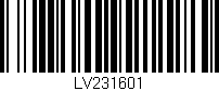 Código de barras (EAN, GTIN, SKU, ISBN): 'LV231601'