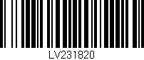 Código de barras (EAN, GTIN, SKU, ISBN): 'LV231820'