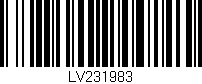 Código de barras (EAN, GTIN, SKU, ISBN): 'LV231983'