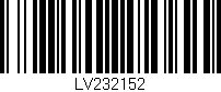Código de barras (EAN, GTIN, SKU, ISBN): 'LV232152'