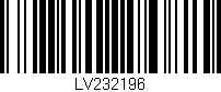 Código de barras (EAN, GTIN, SKU, ISBN): 'LV232196'