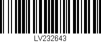 Código de barras (EAN, GTIN, SKU, ISBN): 'LV232643'