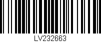 Código de barras (EAN, GTIN, SKU, ISBN): 'LV232663'