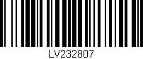 Código de barras (EAN, GTIN, SKU, ISBN): 'LV232807'