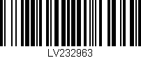 Código de barras (EAN, GTIN, SKU, ISBN): 'LV232963'