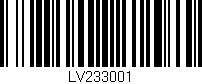 Código de barras (EAN, GTIN, SKU, ISBN): 'LV233001'