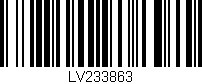 Código de barras (EAN, GTIN, SKU, ISBN): 'LV233863'