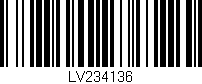 Código de barras (EAN, GTIN, SKU, ISBN): 'LV234136'