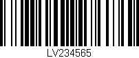 Código de barras (EAN, GTIN, SKU, ISBN): 'LV234565'