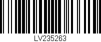 Código de barras (EAN, GTIN, SKU, ISBN): 'LV235263'