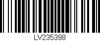 Código de barras (EAN, GTIN, SKU, ISBN): 'LV235398'