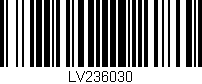 Código de barras (EAN, GTIN, SKU, ISBN): 'LV236030'