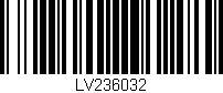Código de barras (EAN, GTIN, SKU, ISBN): 'LV236032'