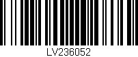 Código de barras (EAN, GTIN, SKU, ISBN): 'LV236052'