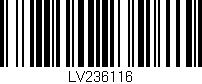 Código de barras (EAN, GTIN, SKU, ISBN): 'LV236116'