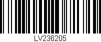 Código de barras (EAN, GTIN, SKU, ISBN): 'LV236205'