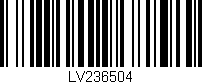 Código de barras (EAN, GTIN, SKU, ISBN): 'LV236504'