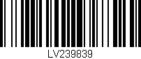 Código de barras (EAN, GTIN, SKU, ISBN): 'LV239839'