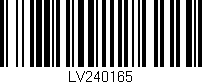 Código de barras (EAN, GTIN, SKU, ISBN): 'LV240165'