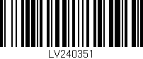 Código de barras (EAN, GTIN, SKU, ISBN): 'LV240351'