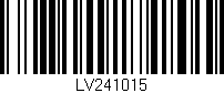 Código de barras (EAN, GTIN, SKU, ISBN): 'LV241015'
