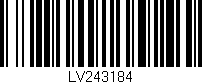 Código de barras (EAN, GTIN, SKU, ISBN): 'LV243184'