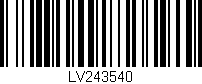Código de barras (EAN, GTIN, SKU, ISBN): 'LV243540'