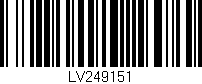 Código de barras (EAN, GTIN, SKU, ISBN): 'LV249151'