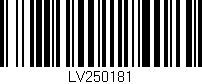 Código de barras (EAN, GTIN, SKU, ISBN): 'LV250181'