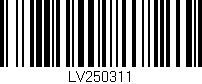Código de barras (EAN, GTIN, SKU, ISBN): 'LV250311'