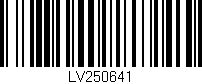 Código de barras (EAN, GTIN, SKU, ISBN): 'LV250641'