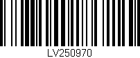 Código de barras (EAN, GTIN, SKU, ISBN): 'LV250970'