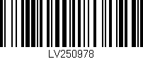 Código de barras (EAN, GTIN, SKU, ISBN): 'LV250978'
