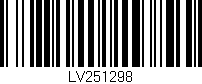 Código de barras (EAN, GTIN, SKU, ISBN): 'LV251298'