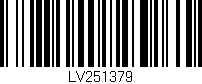 Código de barras (EAN, GTIN, SKU, ISBN): 'LV251379'