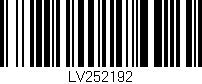 Código de barras (EAN, GTIN, SKU, ISBN): 'LV252192'