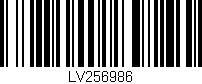 Código de barras (EAN, GTIN, SKU, ISBN): 'LV256986'