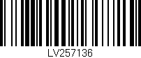 Código de barras (EAN, GTIN, SKU, ISBN): 'LV257136'