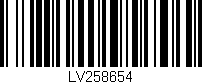 Código de barras (EAN, GTIN, SKU, ISBN): 'LV258654'