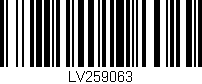 Código de barras (EAN, GTIN, SKU, ISBN): 'LV259063'