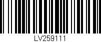 Código de barras (EAN, GTIN, SKU, ISBN): 'LV259111'