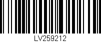 Código de barras (EAN, GTIN, SKU, ISBN): 'LV259212'